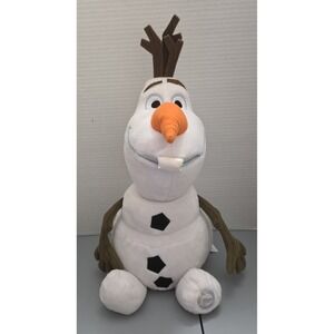 Disney Store Olaf Snowman Frozen Stuffed Character Plush Weighted To Sit Up 15"